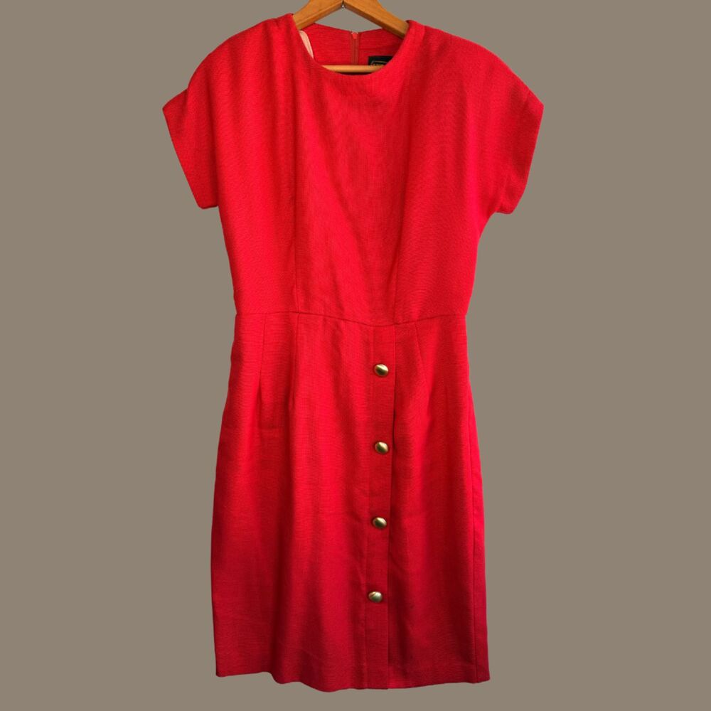 Vintage 60s Virgo II Button Front Dress